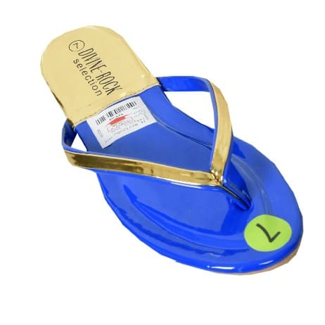 gold leather slippers