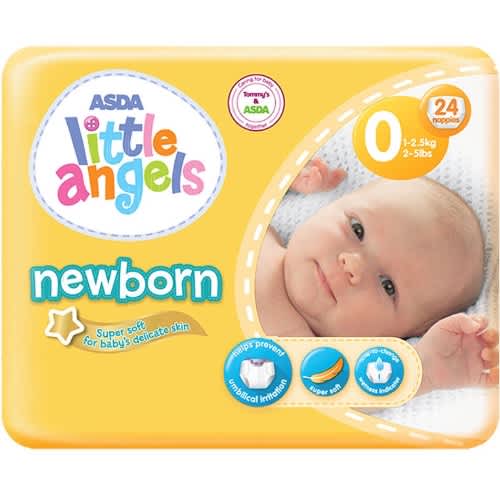 Asda Little Angels Newborn Nappies Size 2 Big Saver Pack
