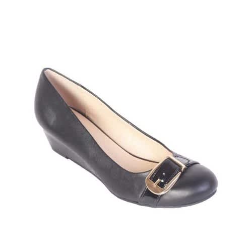 Jumex Low Wedge Shoe With Buckle Detail Black Konga Online Shopping