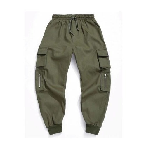 Cargo/ Combat Pant Joggers With Zipper - Green | Konga Online Shopping