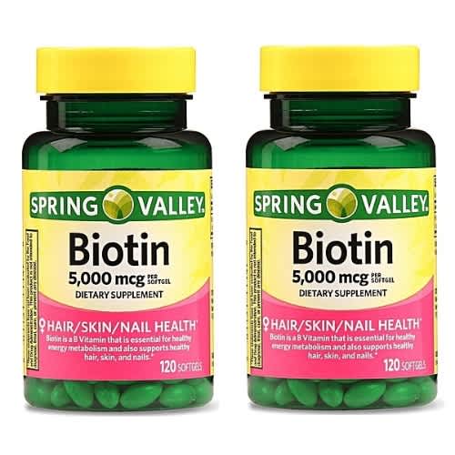 Spring Valley Biotin 5000 Mcg Softgels 120 X 2 Konga Online