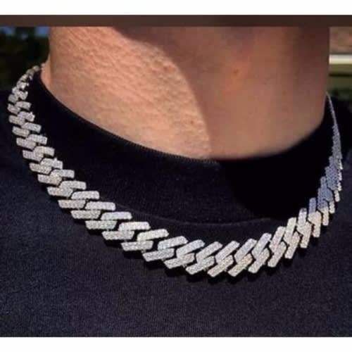 Iced Out Silver Cuban Link Chain For Men Konga Online Shopping