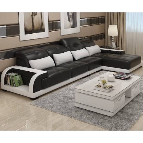 Cassias Black Leather Sofa Konga, Black Leather Sofa In Living Room
