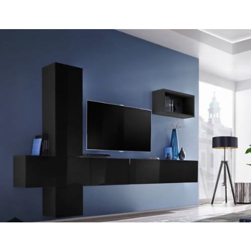 Handys Boise Vi Modern Tv Wall Unit Black Konga Online Shopping