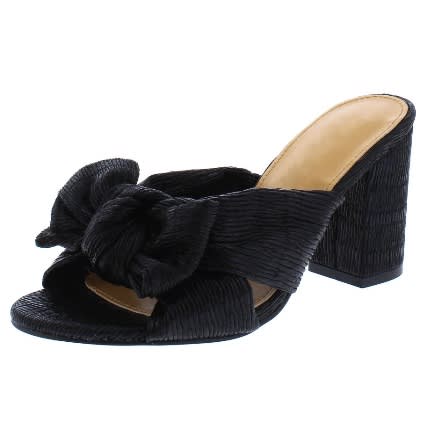 black bow slippers