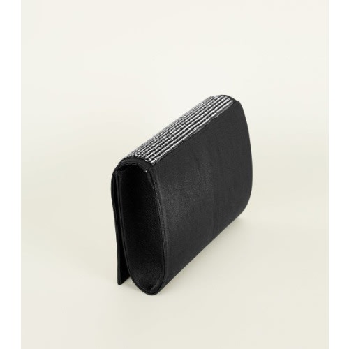 new look black clutch bag