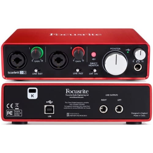 Focusrite Scarlett 2i2 Soundcard - 3rd Gen - USB Audio Interface - Red | Konga Shopping