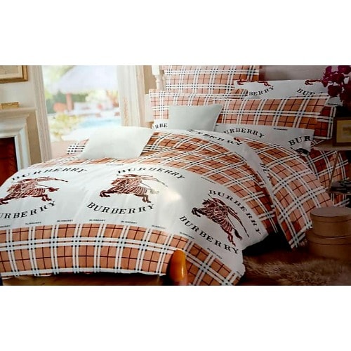 burberry print bed sheet