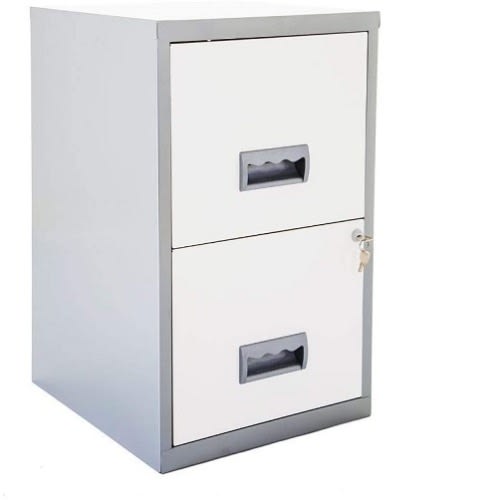 Metal 2 Drawer Maxi Filing Cabinet A4 Silver White Konga Ping Metal 2 Drawer Maxi Filing Cabinet A4, File Cabinet 2 Drawer Metal