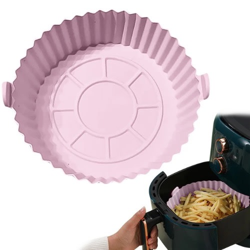 Silicone Airfryer Tray Basket Reusable Baking Pan Non-Stick Air