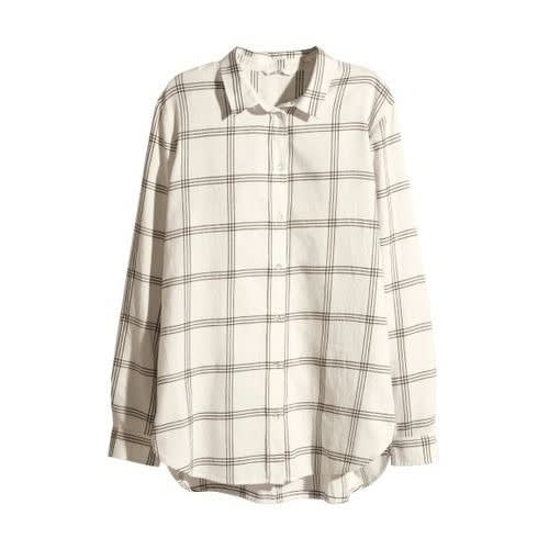 H and m plaid shirt top