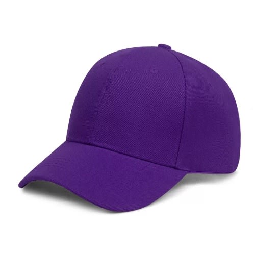 Plain purple cap sales