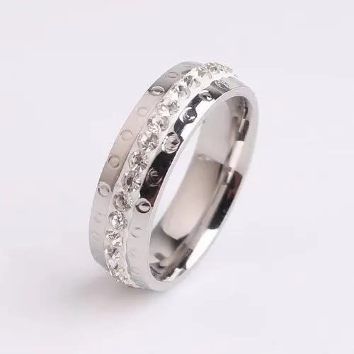 Stainless Steel Zircon Ring For Women Silver Tone Konga Online Shopping