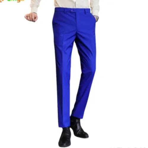 Men's Royal Blue Twill Extra Slim Fit Suit Trousers | Hawes & Curtis