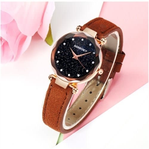 Gogoey Women s Formal casual Gogoey Leather Watch Brown beige