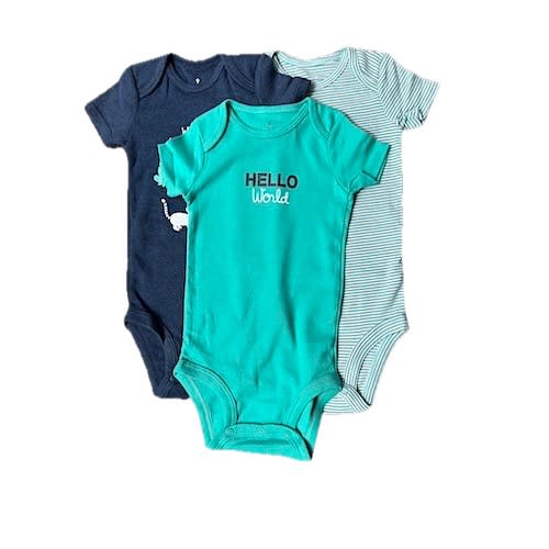 Carter's hello world onesie on sale