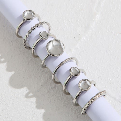Knuckle ring set sales silver