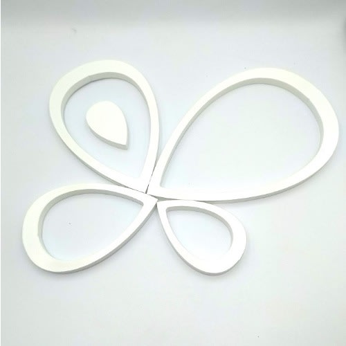 Acrylic Raindrop Wooden Wall Sticker 15 Pieces White Konga Online Shopping