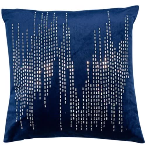 navy and silver throw pillows