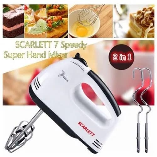 Scarlett 7 Speedy Super Hand Mixer With Chrome Beater Dough Hook