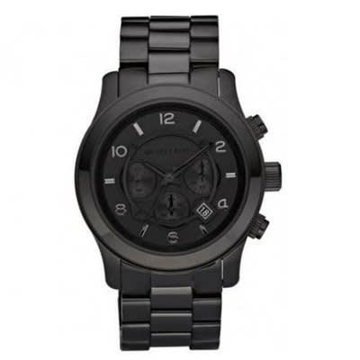 Michael kors black chronograph watch sales