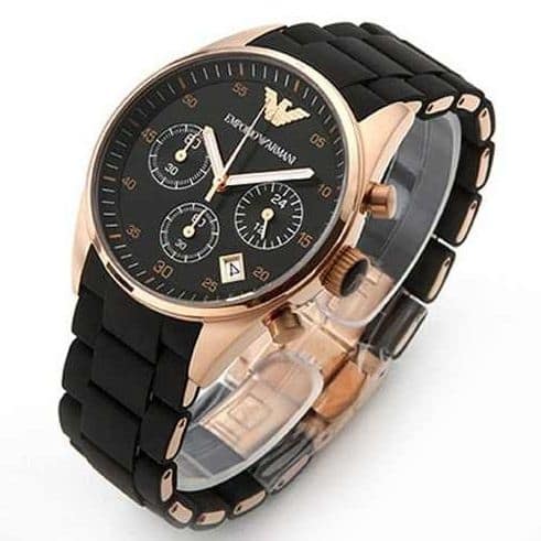 Men's Classic Man Ceramic Gift Gold Tone Wrist Watch | Black | AR5867.