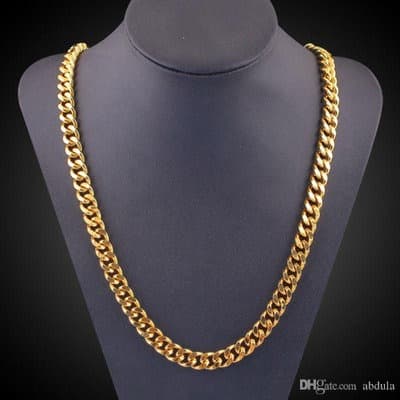 Men's Cuban Necklace - Gold | Konga 