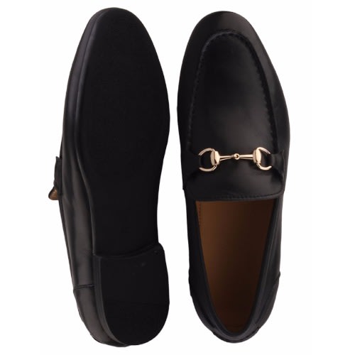 formal black loafers