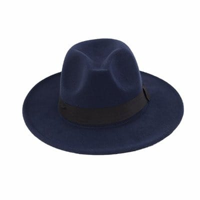 mens navy blue fedora hat