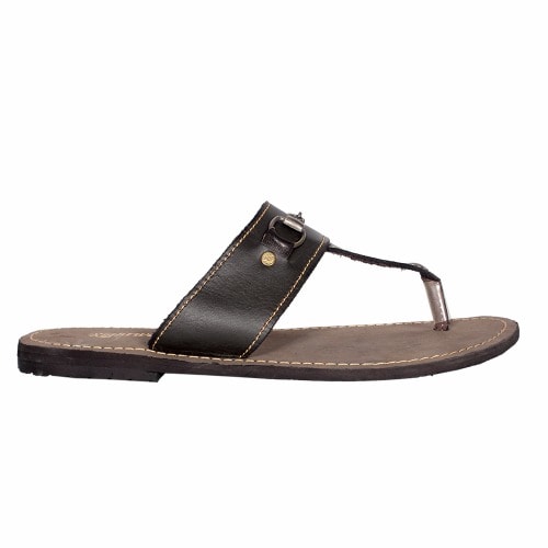 Men's Giselle Leather Palm Slippers - Dark Brown | Konga Online Shopping
