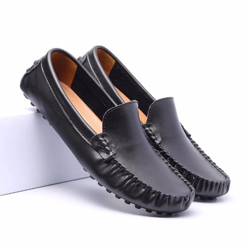 Men's Leather Loafers - Black + Free Gifts | Konga Online Shopping