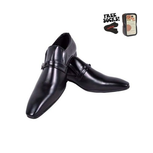 mens leather dress shoes black