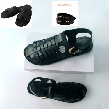 leather belt slippers