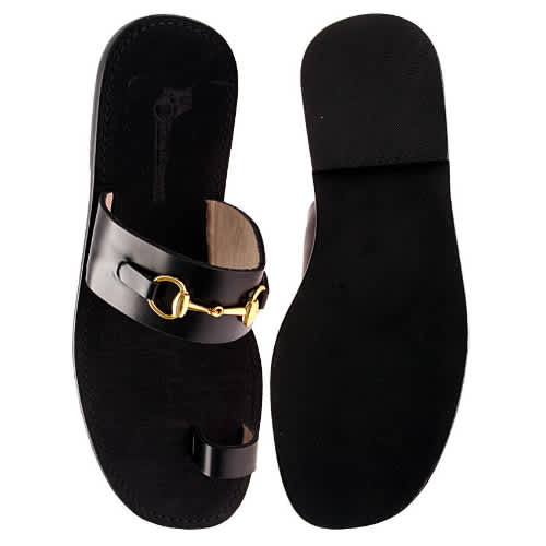 Men's Open Toe Slippers Black Konga Online Shopping
