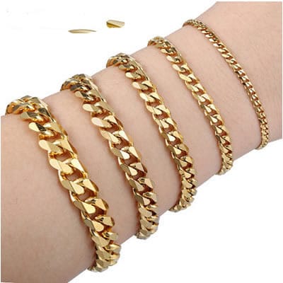 Men's stainless steel cheap cuban link chain