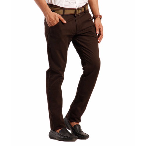dark brown pant with shirt