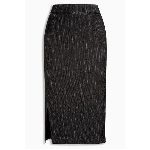 Next Metallic Spot Side Split Pencil Skirt - Black | Konga Online Shopping