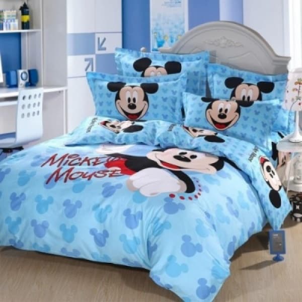 Mickey Mouse Bedding Set Blue Konga, Queen Size Mickey Mouse Bed Set