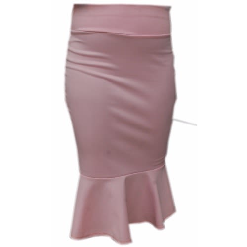 pink midi bodycon skirt
