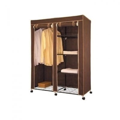 Mobile Wardrobe Closet With Wheels Brown Konga Online Shopping