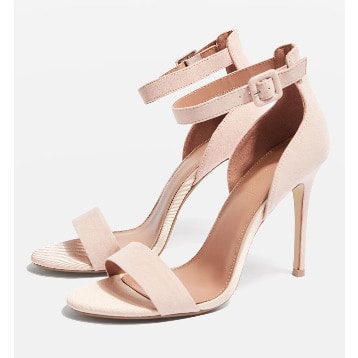 nude two strap heels