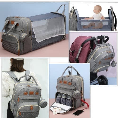 Multifunctional Baby Diaper Backpack Bag With Bed Konga Online Shopping