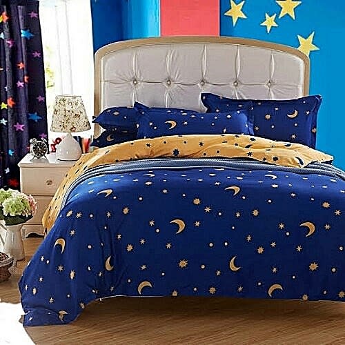 Moon Patterned Flat Bed Sheet Plus 4 Pillow Cases Konga Online