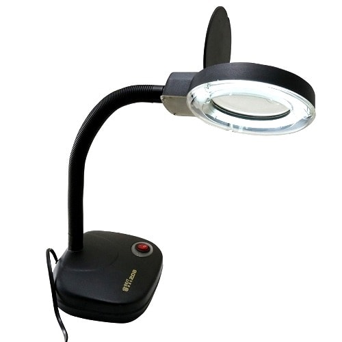 Portable Adjustable Led Magnifying, Table Lamp With Magnifying Glass