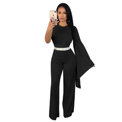 flare sleeve jumpsuit