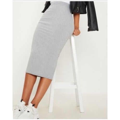 Ladies High Waist Pencil Skirt-Grey | Konga Online Shopping