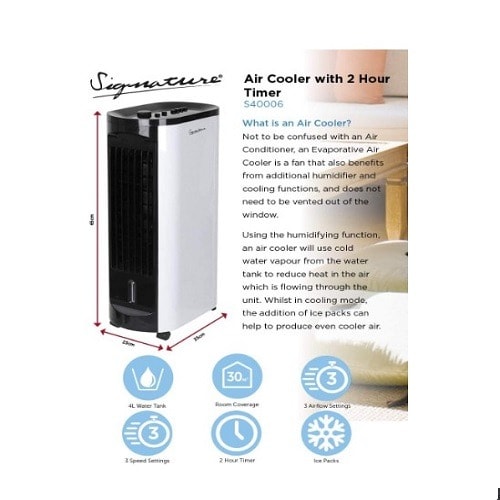 signature s40006 portable air cooler