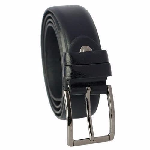 Men's Leather Slim Belt- Black | Konga Online Shopping