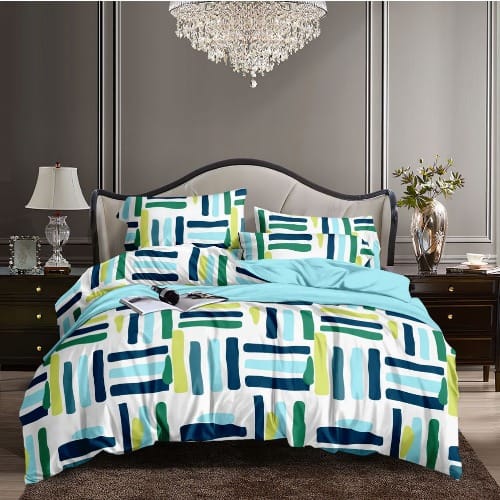 Colored Patterned Bed Sheet And Four Pillowcases Konga Online Shopping