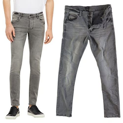 grey stretch skinny jeans